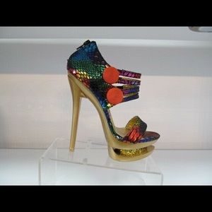 New Women’s Shoes Rainbow Glitter Sexy Platforms